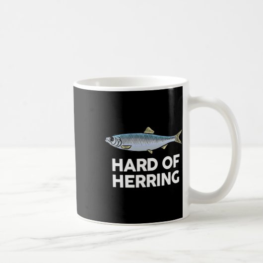 Hering-I-Liebe Fischen Wittling Spaß Fu Kaffeetasse (Rechts)