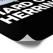 Hering-I-Liebe Fischen Wittling Spaß Fu Poster (Ecke)
