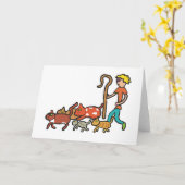 Heringskatzen Karte (Gelbe Blume)