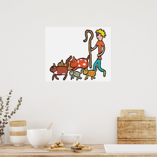 Heringskatzen Poster (Küche)