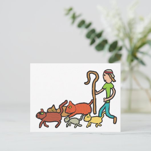 Heringskatzen Postkarte (Stehend Vorderseite)