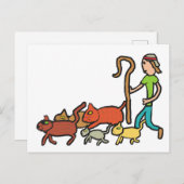 Heringskatzen Postkarte (Vorne/Hinten)