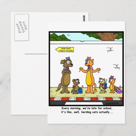 Heringskatzen Postkarte (Vorne/Hinten)