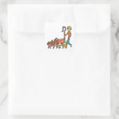 Heringskatzen Quadratischer Aufkleber (Tasche)