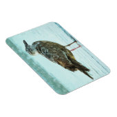 Heringsmöwe am Strand Abstrakt Magnet (Rechte Seite)