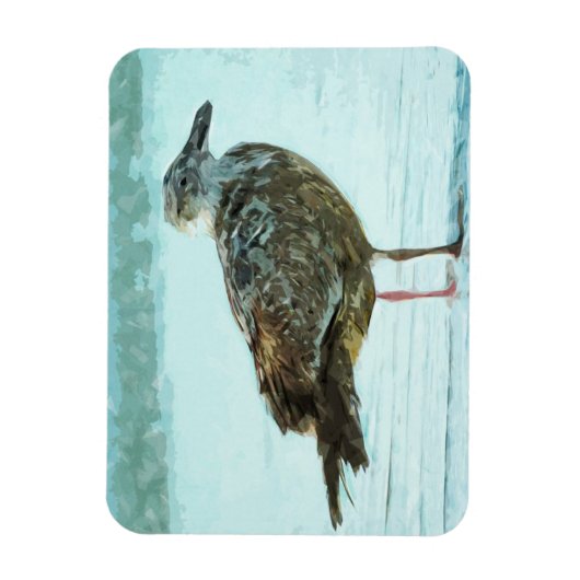 Heringsmöwe am Strand Abstrakt Magnet (Vertikal)