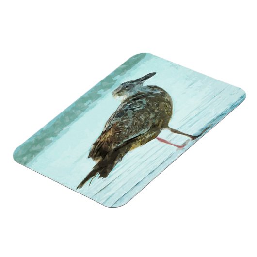 Heringsmöwe am Strand Abstrakt Magnet (Linke Seite)