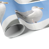 Heringsmöwe in blau schließen geschenkpapier (Rolleneckpunkt)