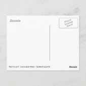 Heringsmöwe mit großer Reflexion über Wasser Postkarte (Rückseite)