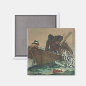 Heringsnetz, 1885 (Öl auf Leinwand) Magnet (Vorderseite/Rückseite)