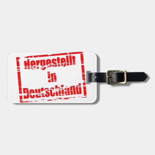 Herisch Deutschland - Made in Germany Gepäckanhänger (Vorderseite horizontal)