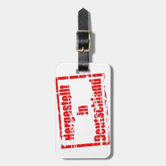 Herisch Deutschland - Made in Germany Gepäckanhänger (Vorderseite vertikal)