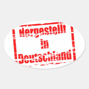 Herisch Deutschland - Made in Germany Ovaler Aufkleber