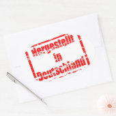 Herisch Deutschland - Made in Germany Ovaler Aufkleber (Umschlag)