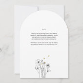 Heritage Bee Modern Botanical Wedding Einladung (Rückseite)