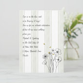 Heritage Bees Modern Handwritten Handdrawn Wedding Einladung (Stehend Vorderseite)