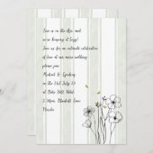 Heritage Bees Modern Handwritten Handdrawn Wedding Einladung (Vorne/Hinten)