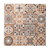 Heritage Bloom - Batik-Inspirierte Keramik Tiles Fliese (Vorderseite)