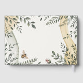 Heritage Botanical Bee Wedding Rustic Garden Boho  Gästebuch (Rückseite)