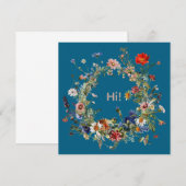 Heritage Botanical Wreath Stationery Set Mitteilungskarte (Vorne/Hinten)