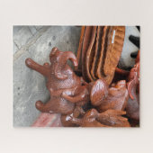 Heritage Bull Wood Statue Puzzle (Horizontal)
