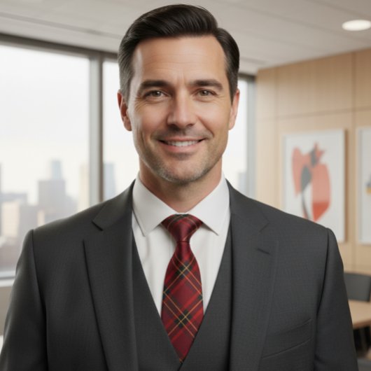 Heritage Burgundy Plaid Krawatte