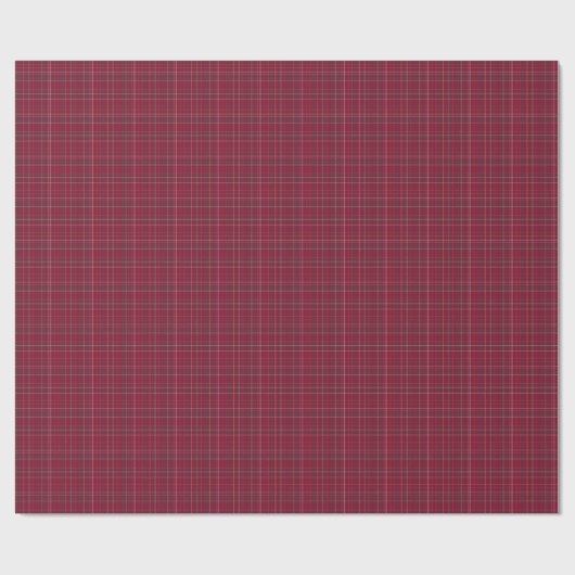 HERITAGE | Burgundy Tartan Holiday Geschenkpapier (Flach)