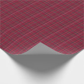 HERITAGE | Burgundy Tartan Holiday Geschenkpapier (Ecke)