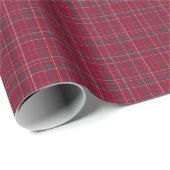 HERITAGE | Burgundy Tartan Holiday Geschenkpapier (Rolleneckpunkt)