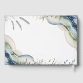 Heritage Coastal Blue Wedding Wedding Beach Boho Gästebuch (Rückseite)