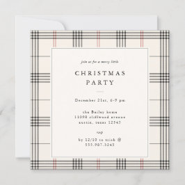 HERITAGE | Cream Tartan Christmas Party Einladung