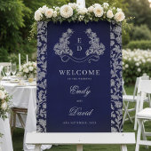 Heritage Crest Monogram Wedding Welcome Acrylschild