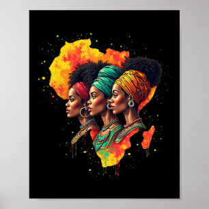 Heritage Design Junetezehnte schwarze Frau Pride A Poster