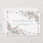 Heritage Elegant Victorian Botanical Wedding Einladung (Rückseite)