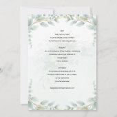 Heritage Eucalyptus Leaves Botanical RSVP Wedding Einladung (Rückseite)