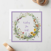 Heritage Floral Wreath Note Cards Pack Mitteilungskarte (Vorderseite/Rückseite Beispiel)