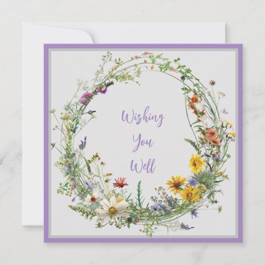 Heritage Floral Wreath Note Cards Pack Mitteilungskarte (Vorderseite)