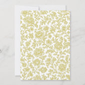 Heritage Gold and White Monogram Wedding Einladung (Rückseite)