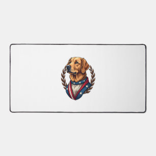 Heritage Golden Retriever Patriotisches Vintage-T- Schreibtischunterlage