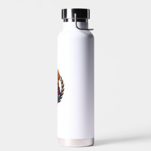 Heritage Golden Retriever Patriotisches Vintage T- Trinkflasche