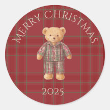 Heritage Holiday Bear Aufkleber