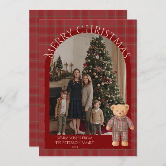 Heritage Holiday Bear Card (Vorne/Hinten)
