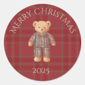 Heritage Holiday Bear Sticker (Vorderseite)