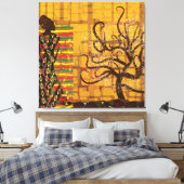 Heritage in Gold – Klimt Inspired Art Leinwanddruck (Insitu (Schlafzimmer))