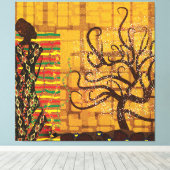 Heritage in Gold – Klimt Inspired Art Leinwanddruck (Insitu (Holzboden))