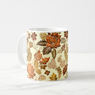 Heritage Kupfer Warmgold Blumenmuster Kaffeetasse