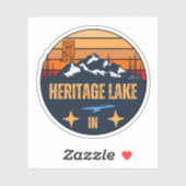 Heritage Lake, Indiana Aufkleber (Blatt)