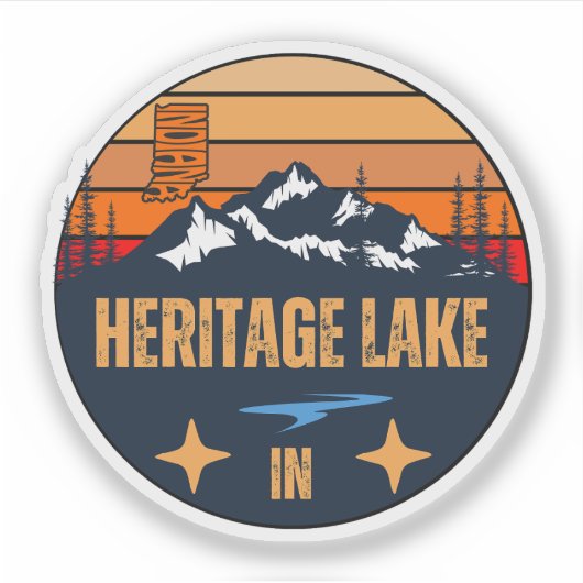 Heritage Lake, Indiana Aufkleber (Vorderseite)