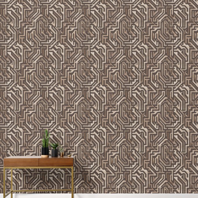 Heritage Luxe (Neutral) Labyrinth Tapete (Hausflur)