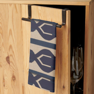 Heritage Luxe Nr. 2 (sand + blau) Geschirrtuch